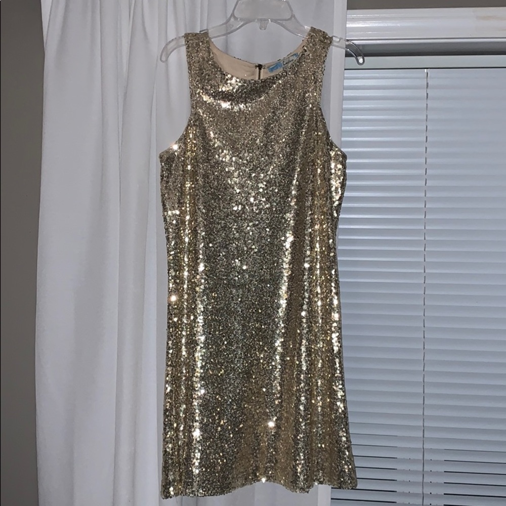 Gold Sequin Dress